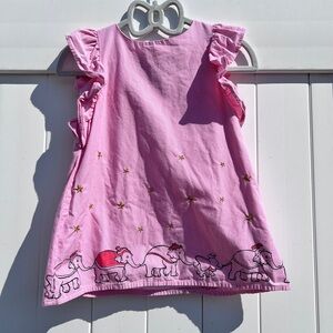 Disney Baby Pink Striped Dress Dumbo Elephants